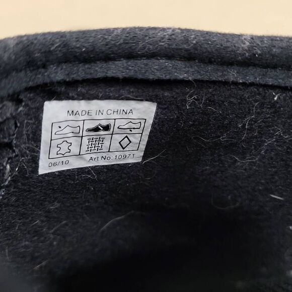 Crocs Wrapped Clogs Sz 7 Black Suede Slip On Mule Shoes Comfort Warm 10971 - Picture 6 of 9